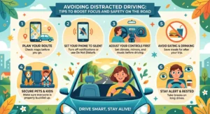Read more about the article Avoiding Distracted Driving: Tips to Boost Focus and Safety on the Road